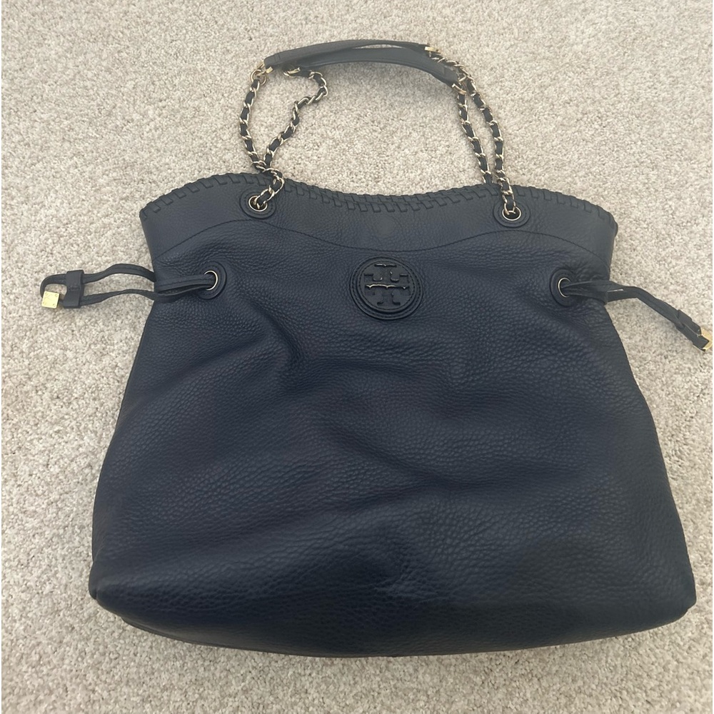 Tory Burch Marion slouchy tote Navy Blue